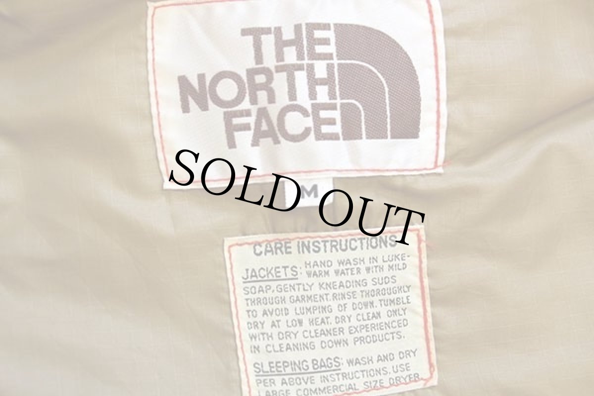 画像4: 70s THE NORTH FACEノースフェイス 茶タグ ダウンベスト オレンジ M (4)