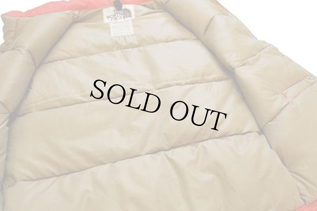 画像5: 70s THE NORTH FACEノースフェイス 茶タグ ダウンベスト オレンジ M (5)