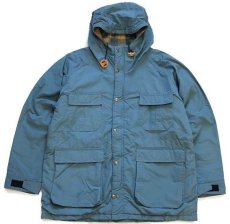 画像1: 80s USA製 L.L.Bean BAXTER STATE PARKA ウールライナー マウンテンパーカー ブルーグレー W-XL (1)