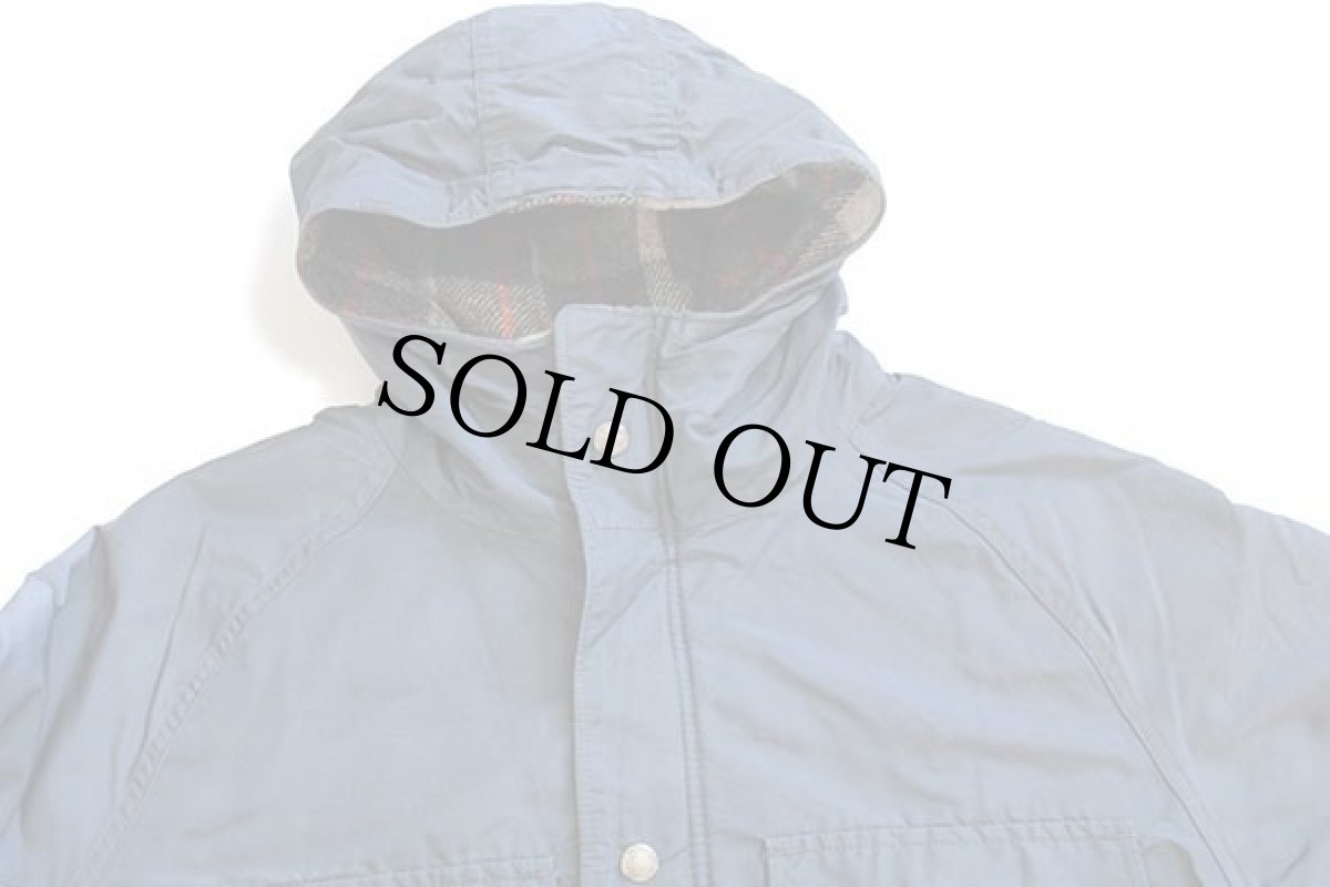 画像3: 80s USA製 Woolrichウールリッチ タータンチェック ウールライナー マウンテンパーカー ネイビーグレー S (3)