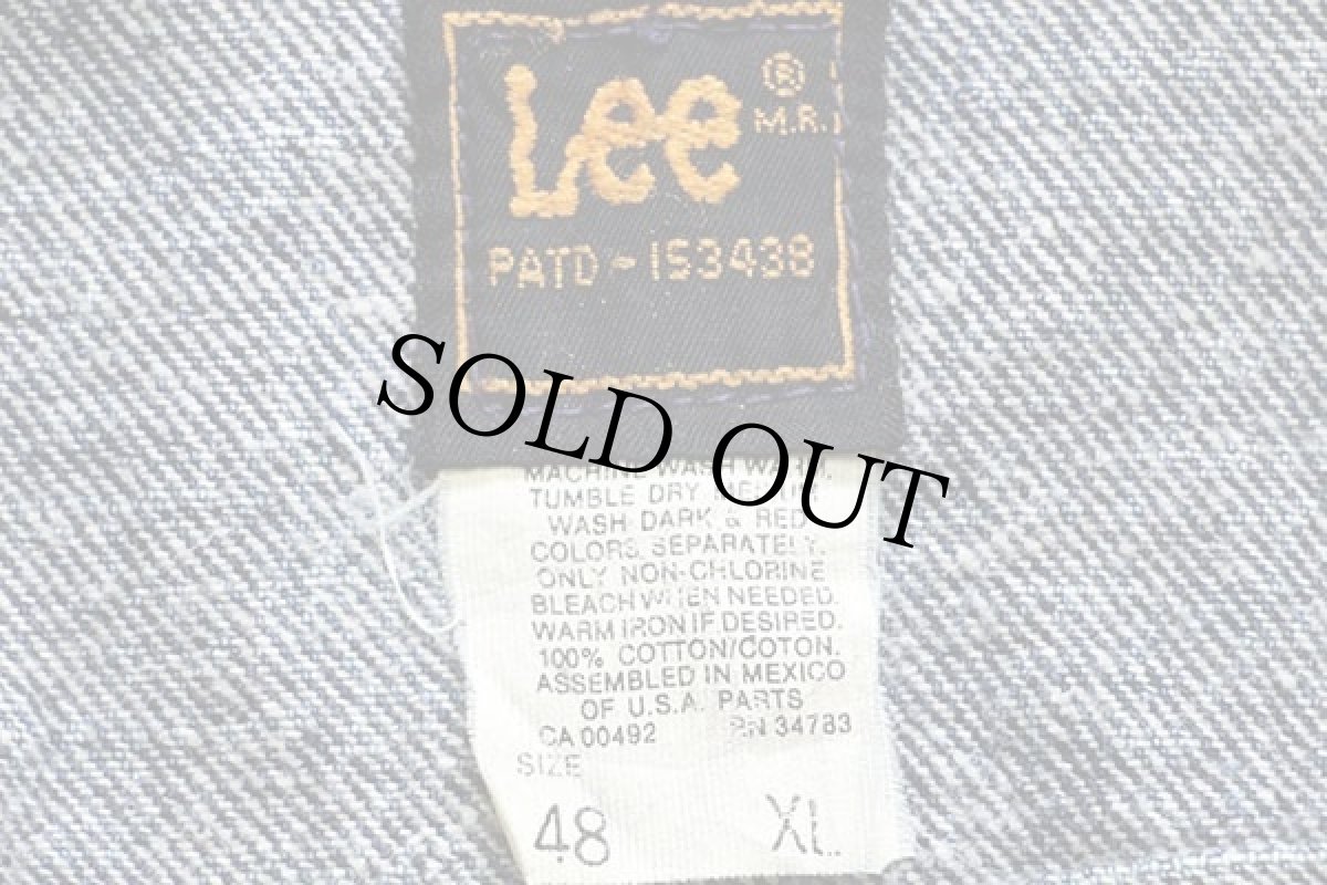画像4: 90s Leeリー 220 ケミカルウォッシュ デニムジャケット 4ポケット 48★アシッド (4)