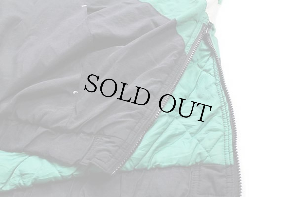 画像5: mitchell&ness NFL NY JETS アップリケ プルオーバー キルティングライナー ナイロンパーカー 黒 5XL★特大 (5)