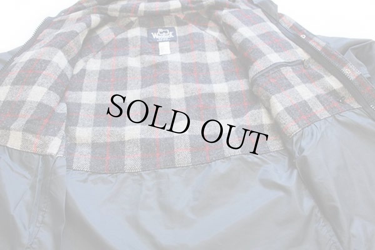 画像5: 80s USA製 Woolrichウールリッチ タータンチェック ウールライナー マウンテンパーカー ネイビーグレー S (5)