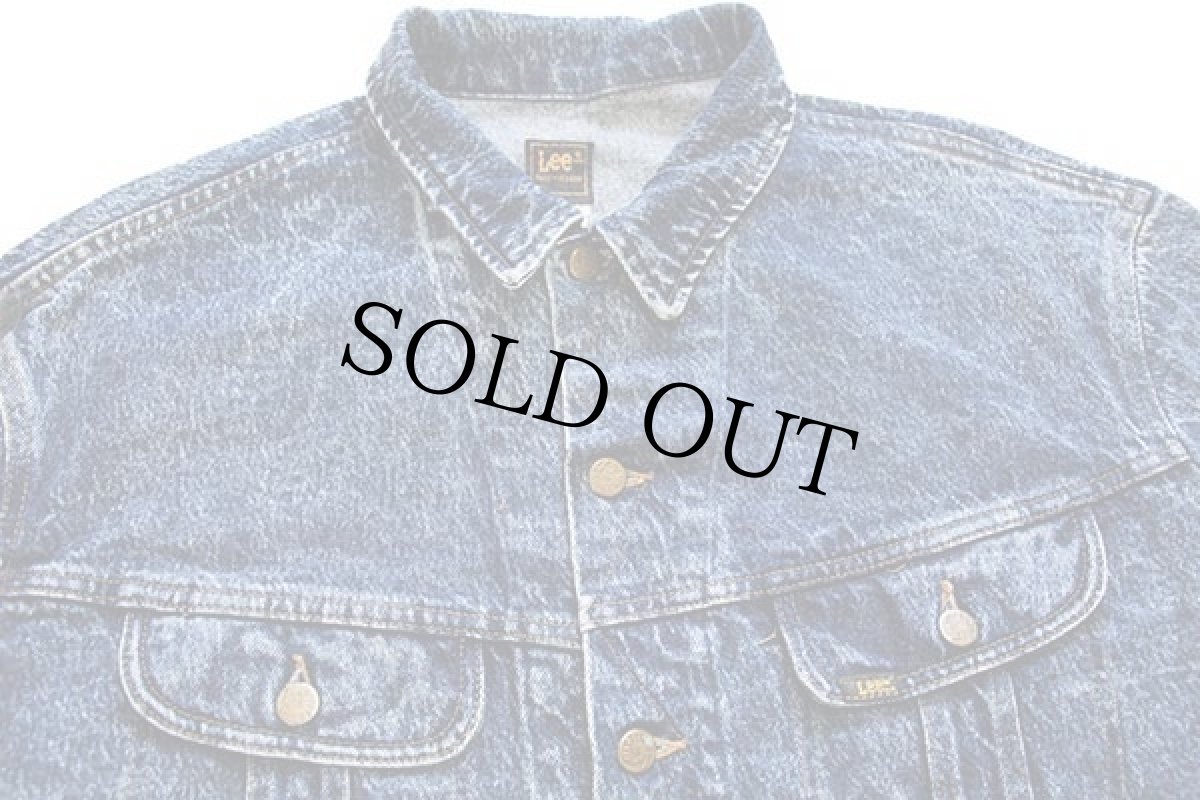 画像3: 90s Leeリー 220 ケミカルウォッシュ デニムジャケット 4ポケット 48★アシッド (3)
