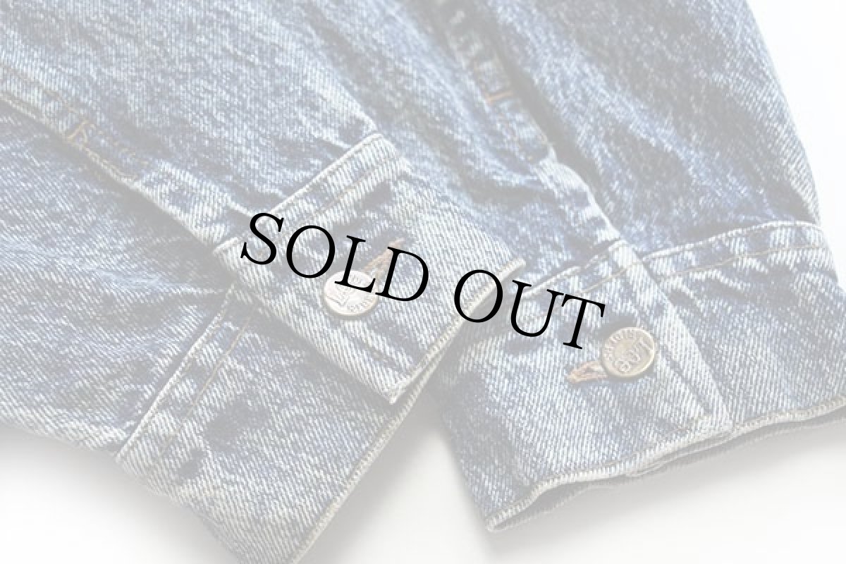 画像6: 90s Leeリー 220 ケミカルウォッシュ デニムジャケット 4ポケット 48★アシッド (6)