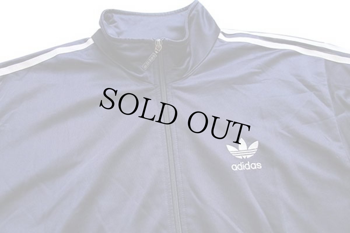 画像3: 90s adidasアディダス トレフォイル ロゴ刺繍 トラックジャケット 紺×白 M★ジャージ (3)