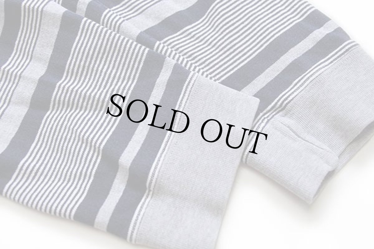 画像6: 90s EddieBauerエディーバウアー ランダムボーダー コットン スウェット L (6)