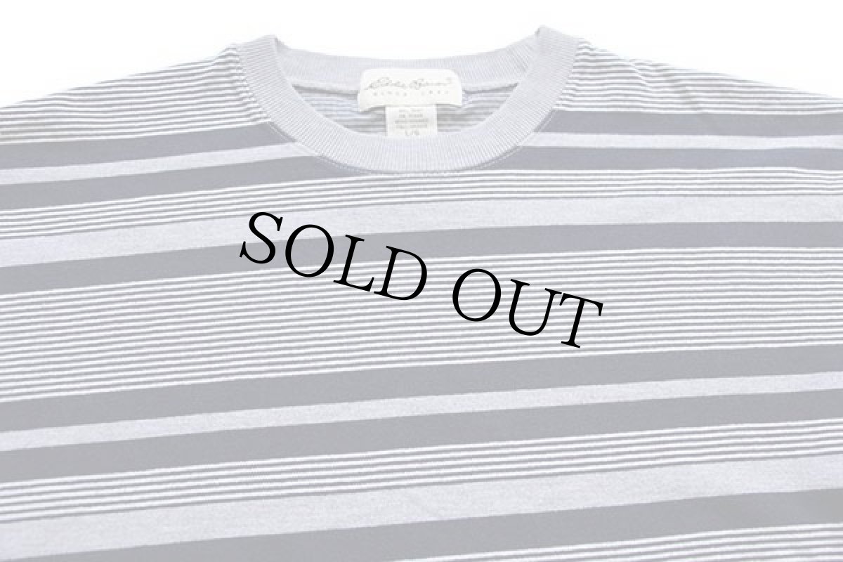 画像3: 90s EddieBauerエディーバウアー ランダムボーダー コットン スウェット L (3)