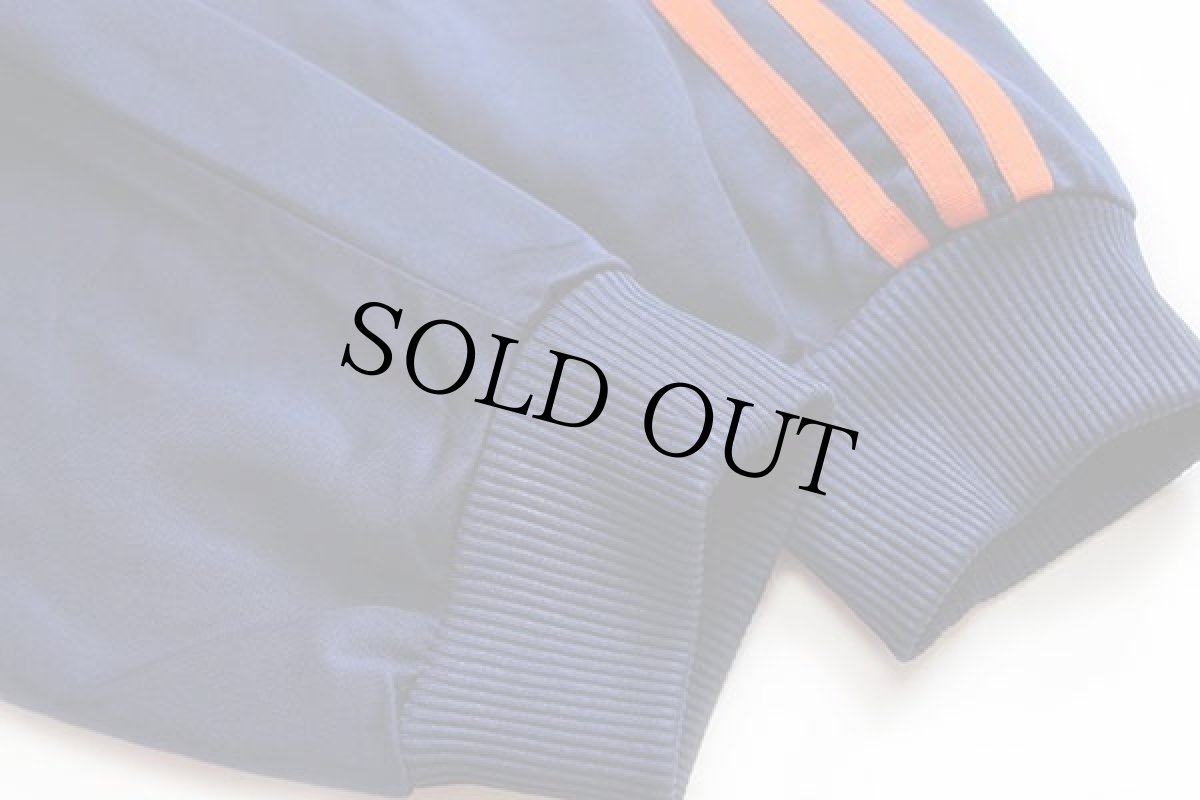 画像5: 90s adidasアディダス トレフォイル ロゴ刺繍 トラックジャケット 紺×オレンジ★ジャージ (5)