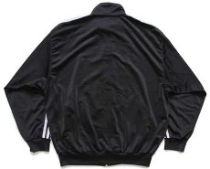 画像2: 90s adidasアディダス トレフォイル ロゴ刺繍 トラックジャケット 黒×白 S★ジャージ (2)