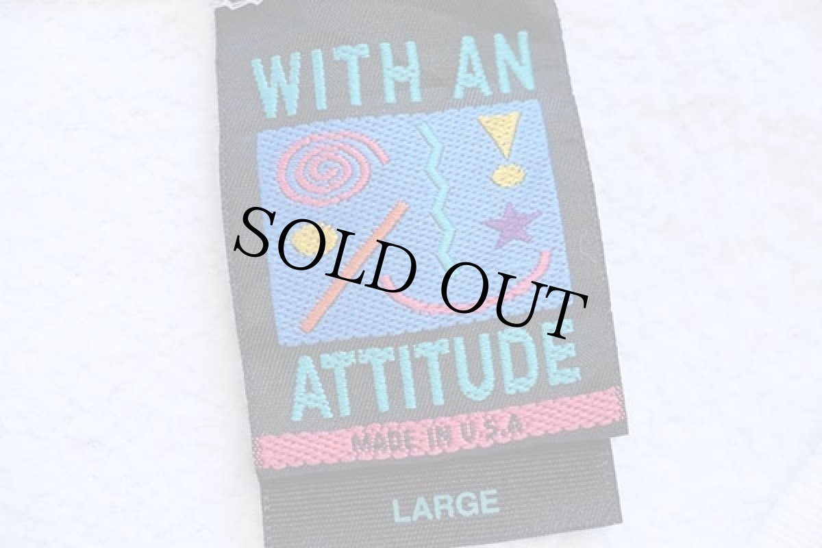 画像4: 90s USA製 NORTH CAROLINA Tar Heels マスコット スウェット 白 L (4)