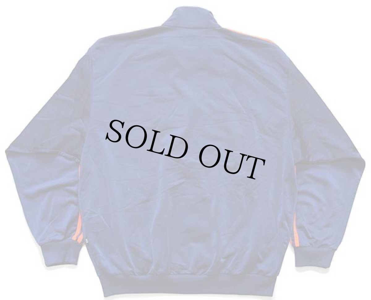 画像2: 90s adidasアディダス トレフォイル ロゴ刺繍 トラックジャケット 紺×オレンジ★ジャージ (2)