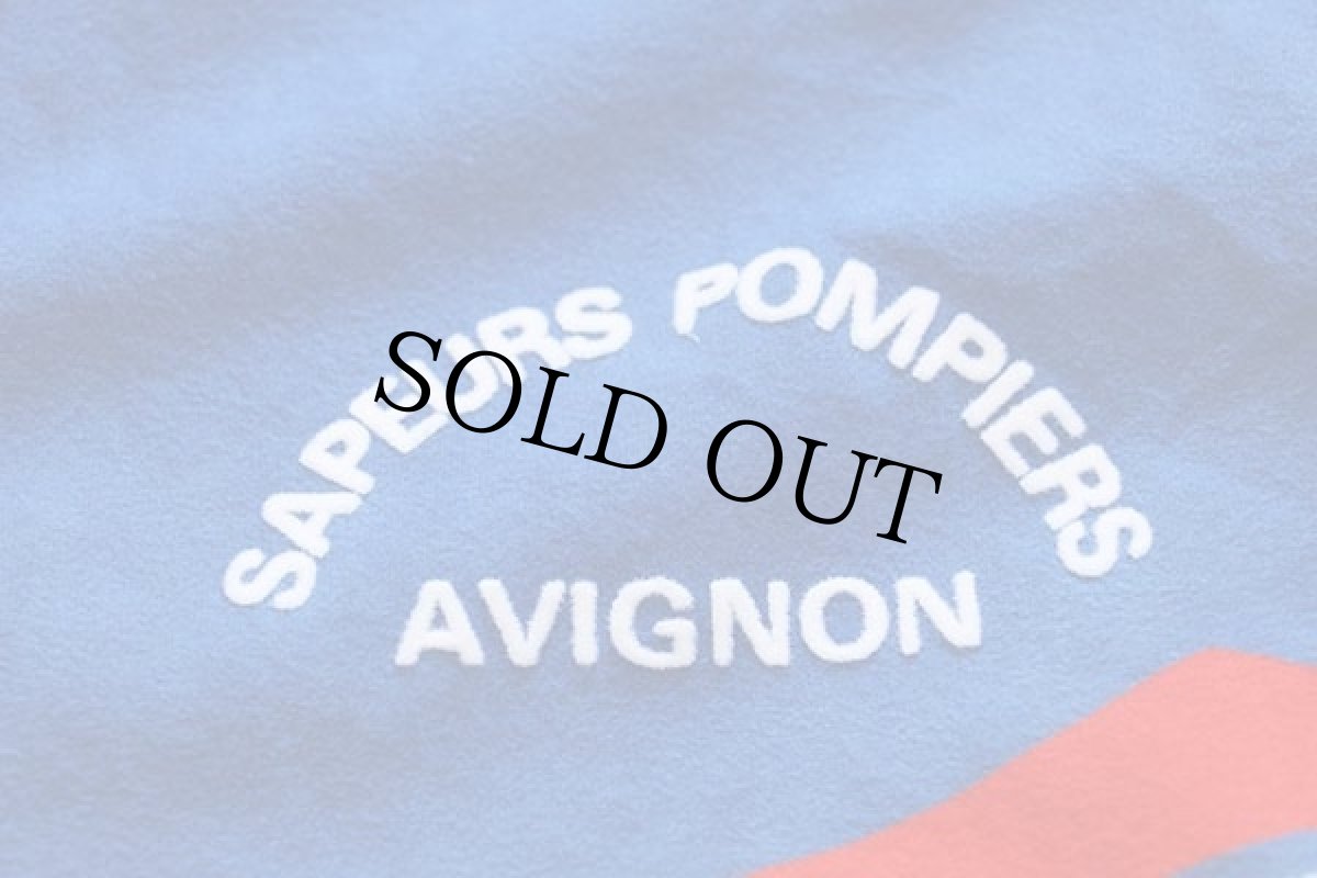 画像5: 80s フランス製 adidasアディダス VENTEX オリンピックモデル フェルト&染み込みプリント トラックジャケット 青 L★ジャージ (5)