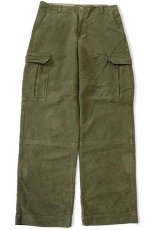 画像2: イタリア製 WOOLRICH JOHN RICH&BROS. ウールリッチ コットン モールスキン カーゴパンツ オリーブ w34 L34 (2)