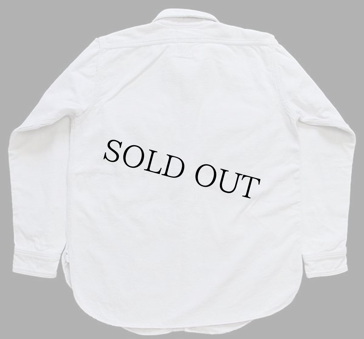 画像2: 50s Kamp-it UTICA Duxbak マチ付き コットン シャモアクロスシャツ ライトグレー (2)