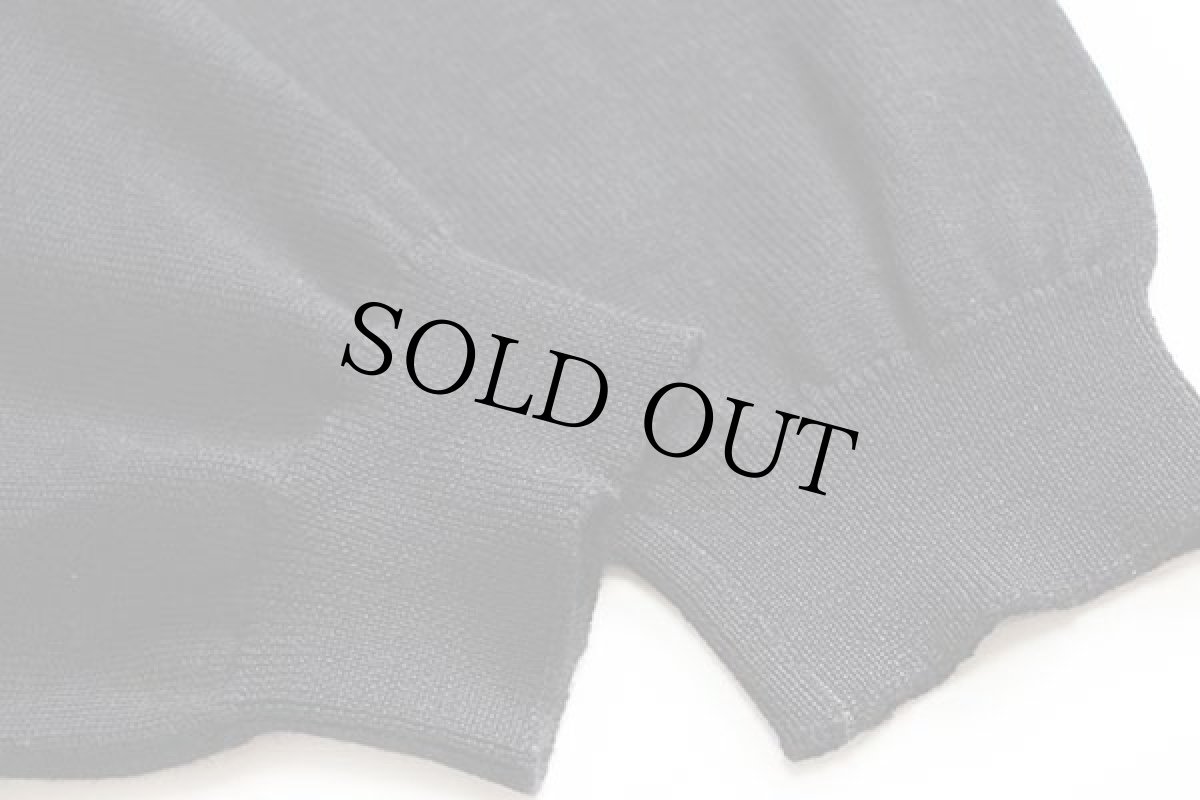 画像6: 00s LACOSTEラコステ ワンポイント ウールニット セーター 黒 6 (6)