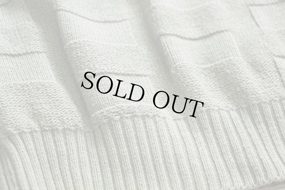 画像6: 70s フランス製 CHEMISE LACOSTE ラコステ ワンポイント 編み柄 コットンニット セーター 薄緑 4 (6)