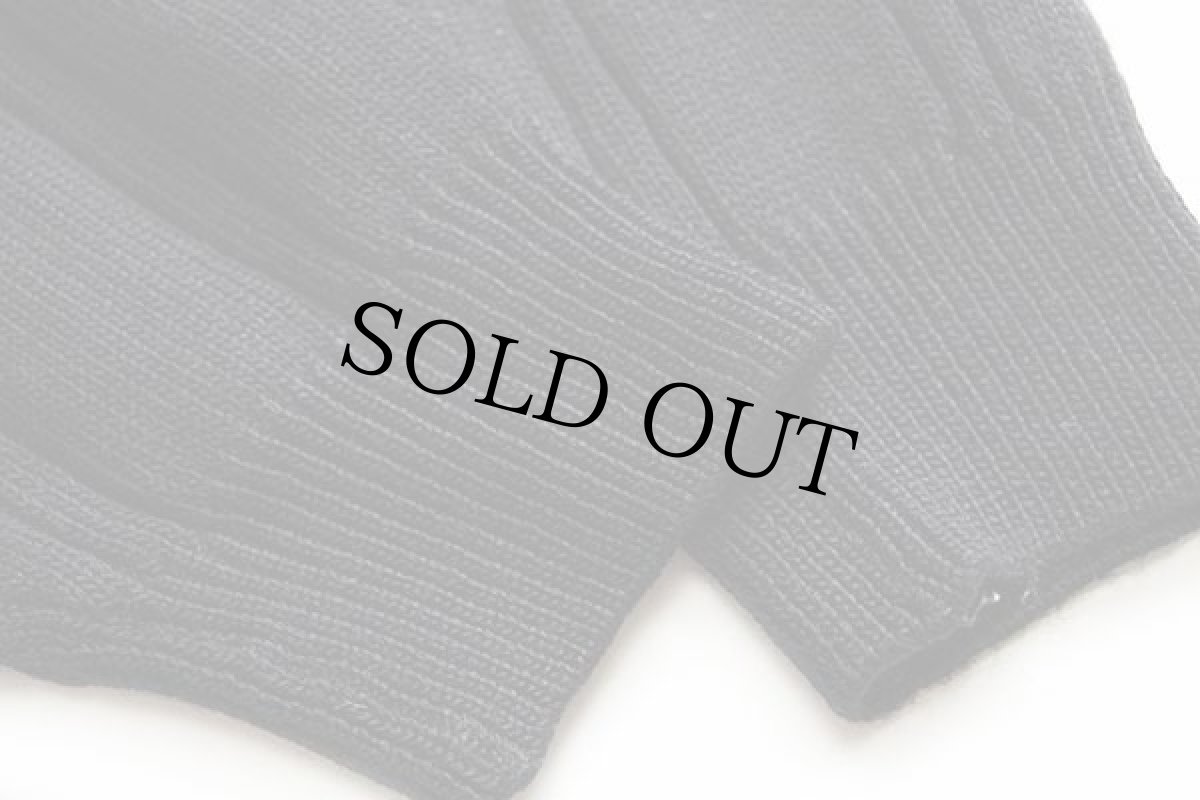 画像6: 00s LACOSTEラコステ ワンポイント パネル切り替え 編み柄 ウール×アクリルニット セーター 黒 7 (6)