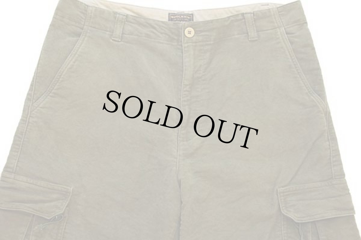 画像4: イタリア製 WOOLRICH JOHN RICH&BROS. ウールリッチ コットン モールスキン カーゴパンツ オリーブ w34 L34 (4)