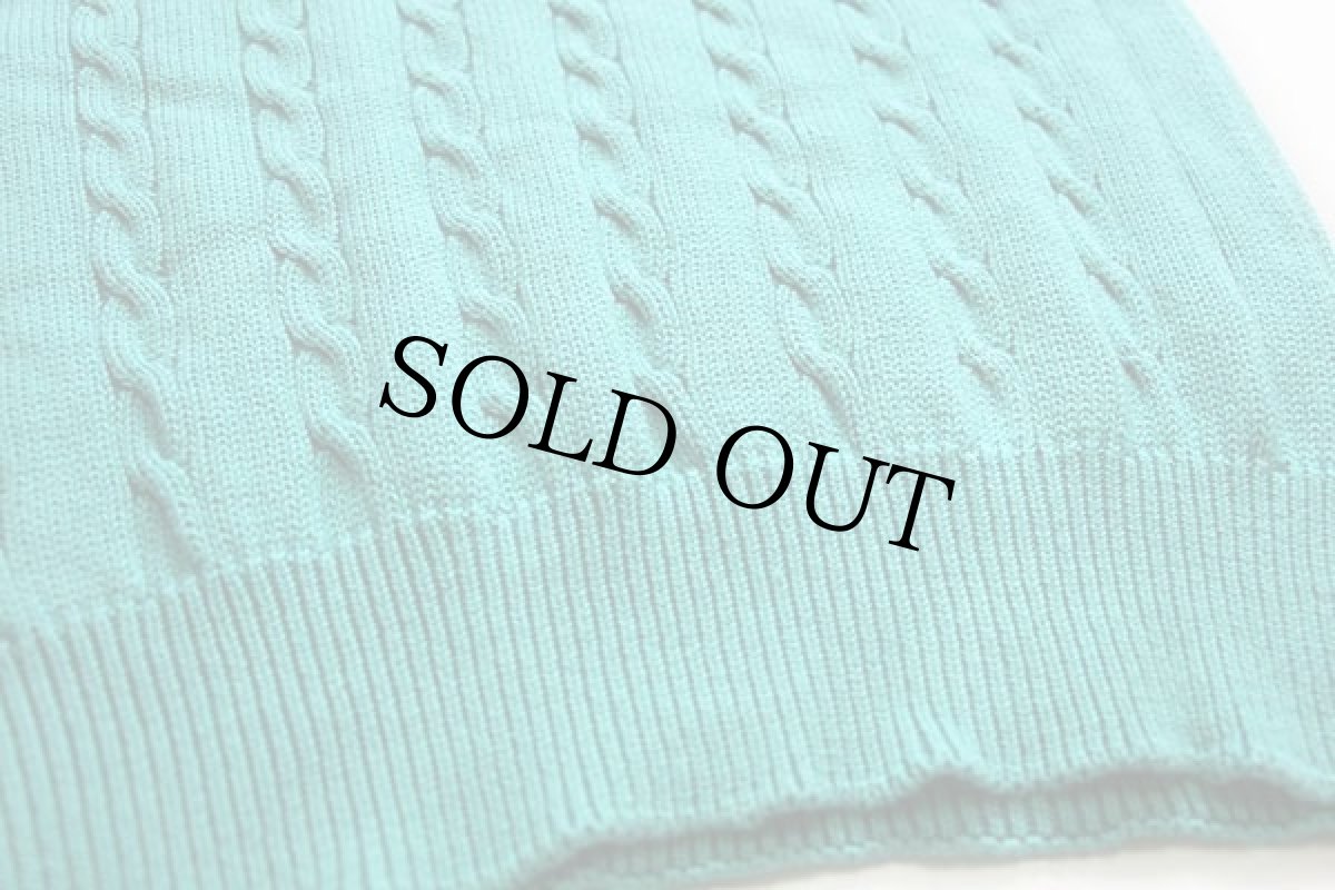 画像5: 90s BROOKS BROTHERSブルックスブラザーズ ケーブル編み コットンニット セーター エメラルドグリーン M (5)