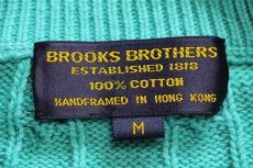 画像4: 90s BROOKS BROTHERSブルックスブラザーズ ケーブル編み コットンニット セーター エメラルドグリーン M (4)