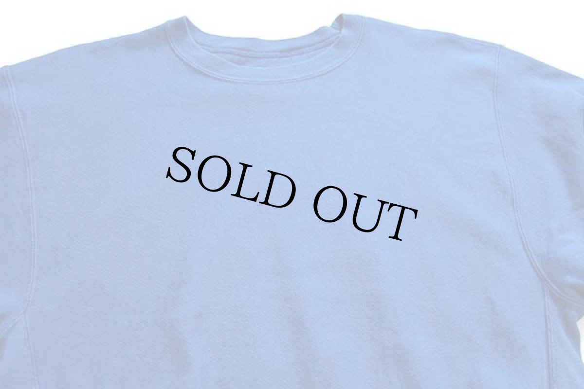 画像3: 00s Championチャンピオン 無地 目無し リバースウィーブ スウェット 青 L★ブランク (3)