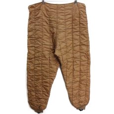 画像3: 70s USA製 Refrigi Wear ナイロン キルティング ライナーパンツ 焦げ茶 XL (3)