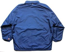 画像2: 90s USA製 Championチャンピオン ボアライナー ナイロンジャケット 紺 S (2)