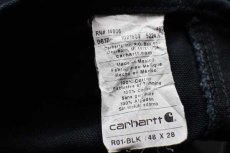 画像6: メキシコ製 carharttカーハート ダック地 ダブルニー オーバーオール 黒 w48 L28★特大 (6)