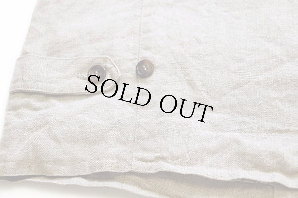 画像6: 90s JAMES DILLON リネンベスト グレーベージュ S★ジレ (6)