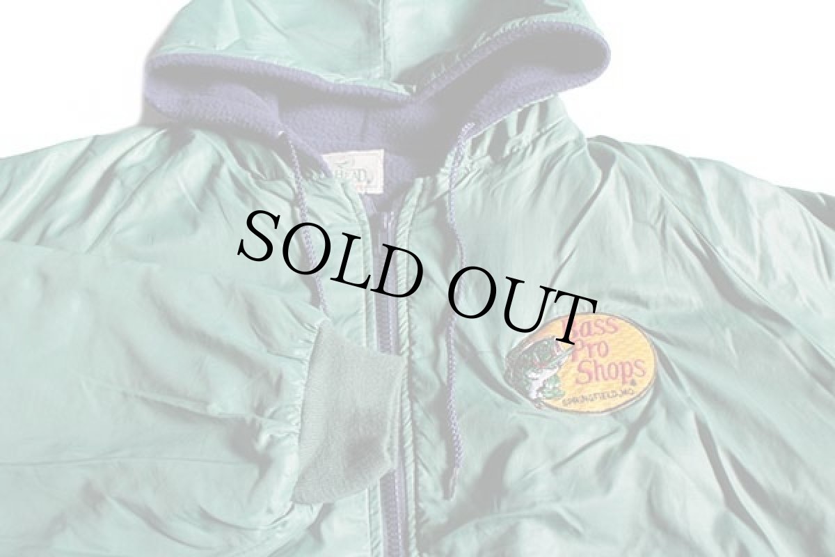 画像3: 90s USA製 RED HEADレッドヘッド Bass Pro Shopsパッチ付き フリースライナー ナイロンパーカー 緑 2XL (3)