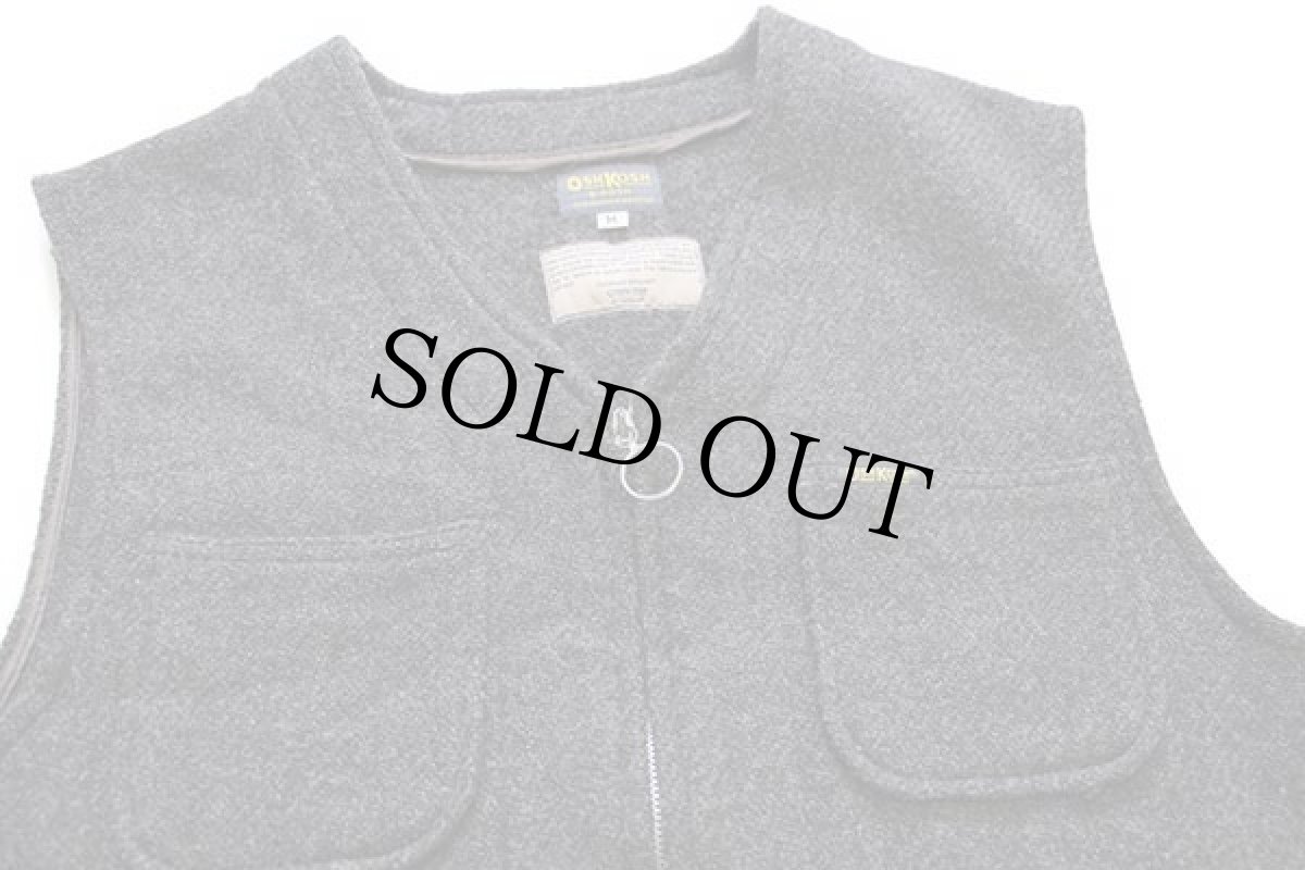 画像3: 90s OSHKOSH B'GOSH ウールベスト チャコールグレー M (3)