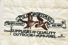 画像4: 90s ポロ ラルフローレン POLO SPORTSMAN刺繍 ポケット付き オックスフォード コットンシャツ 薄黄 (4)