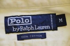 画像5: 90s ポロ ラルフローレン POLO SPORTSMAN刺繍 ポケット付き オックスフォード コットンシャツ 薄黄 (5)