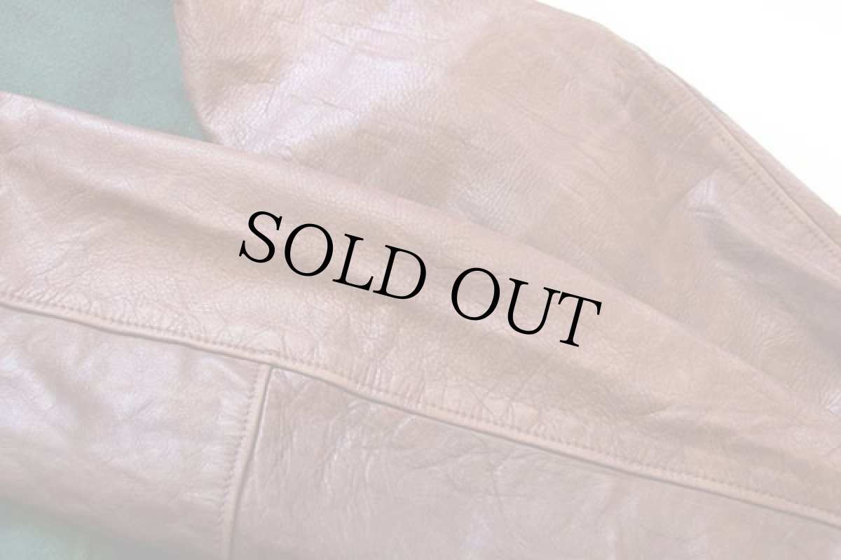 画像6: Dehen WRG DESIGN INC刺繍 メルトン ウール 袖革スタジャン 緑×焦げ茶 (6)