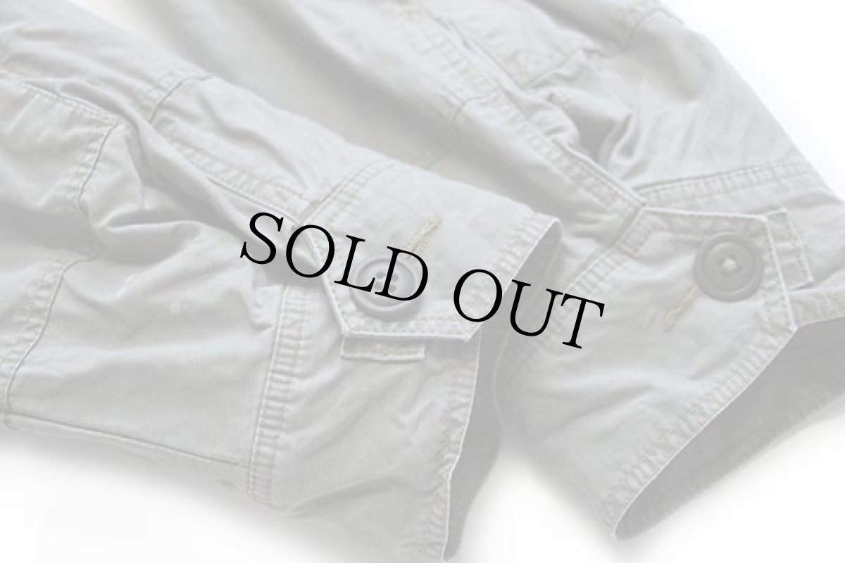 画像8: ポロ ラルフローレン ユニオンジャック パッチ付き ビンテージ加工 コットンポプリン コンバットジャケット セージグリーン (8)