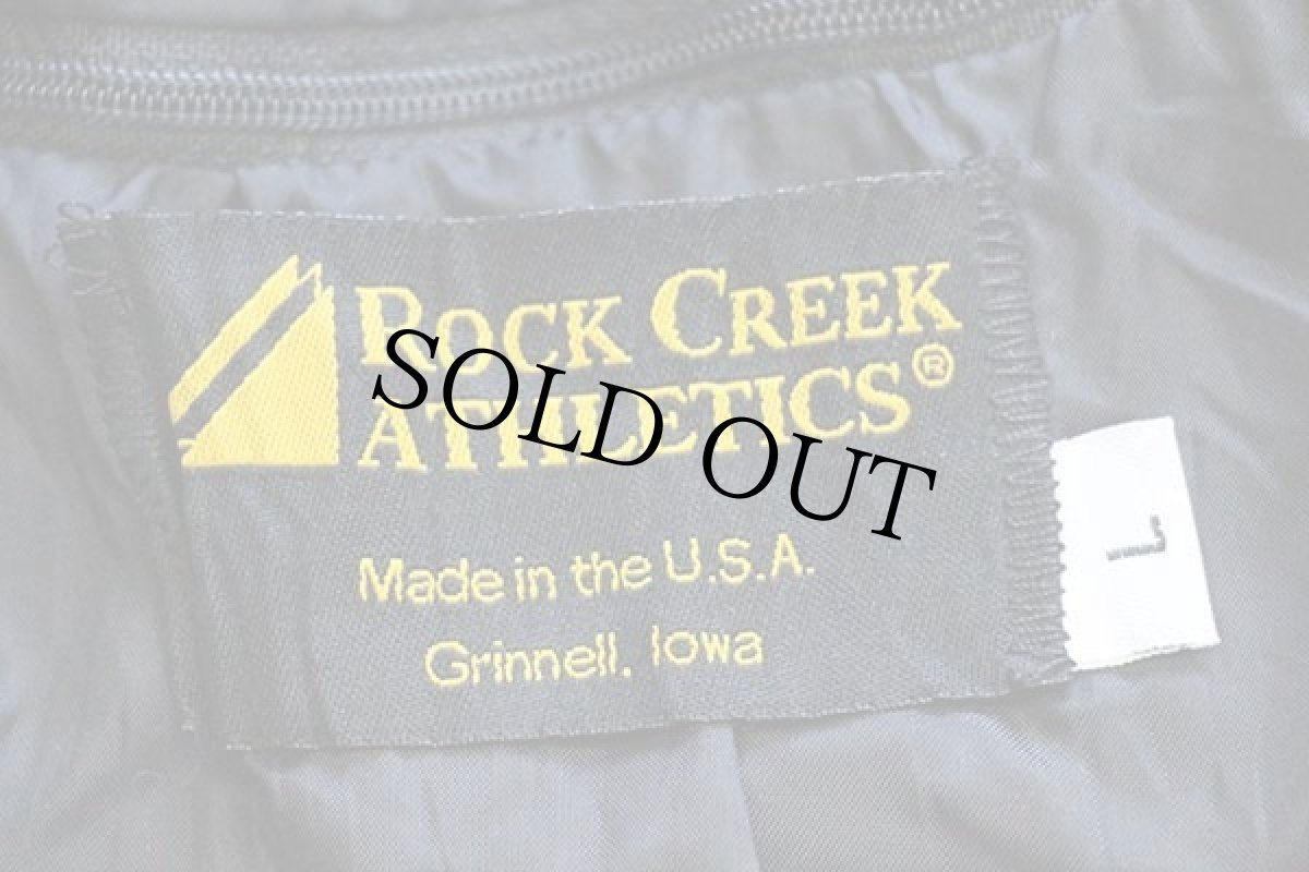 画像5: USA製 SANTA MARGARITA パッチ&刺繍&ピンズ付き メルトン ウール 袖革スタジャン 青×クリーム L (5)