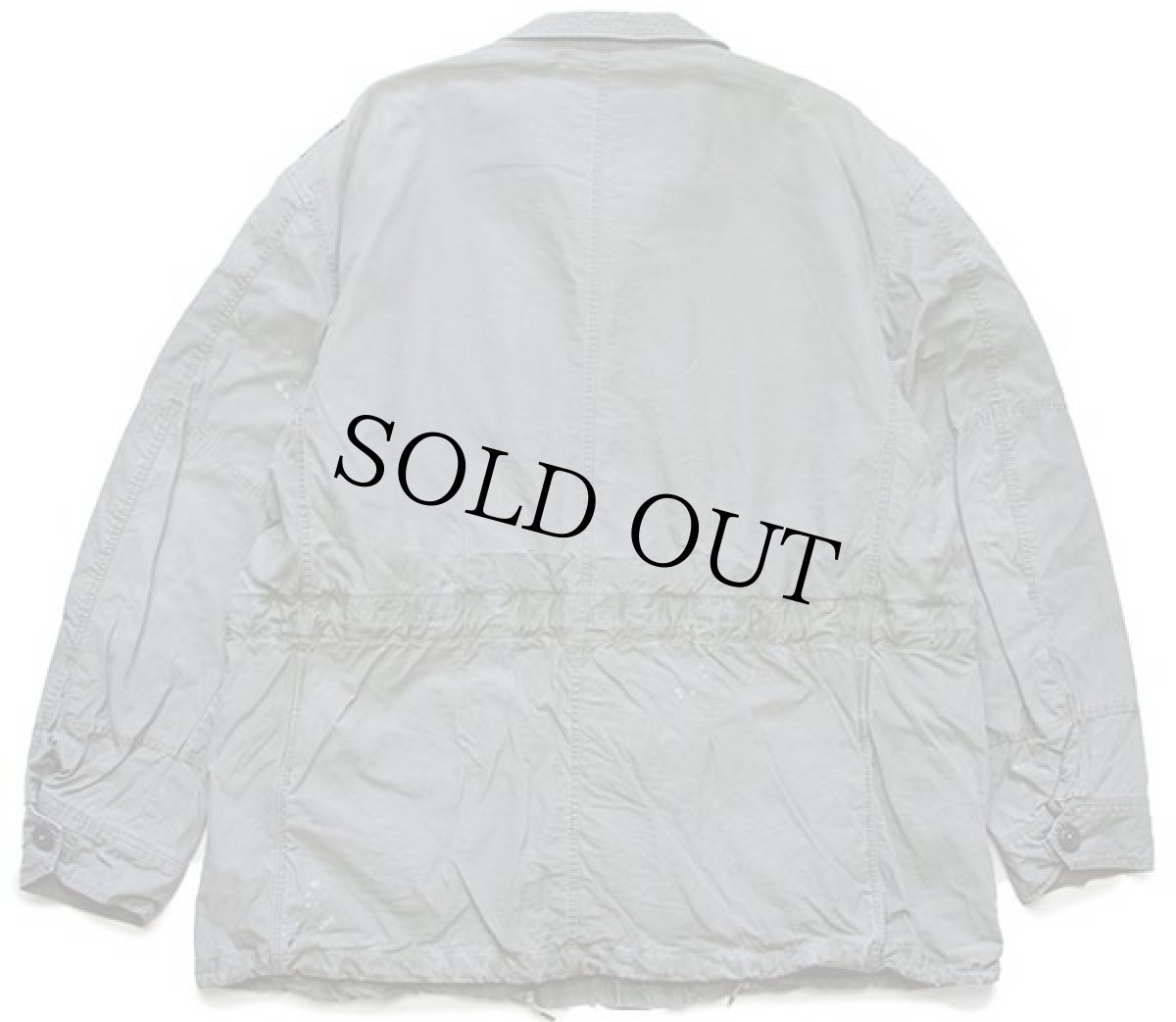 画像2: ポロ ラルフローレン ユニオンジャック パッチ付き ビンテージ加工 コットンポプリン コンバットジャケット セージグリーン (2)