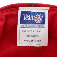 画像5: デッドストック★90s NFL San Francisco 49ers ロゴ刺繍 コットンキャップ 赤 (5)