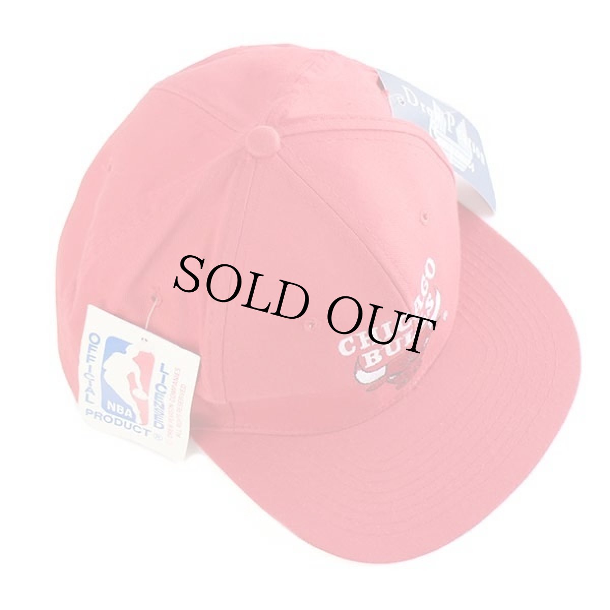 画像3: デッドストック★90s NBA CHICAGO BULLS シカゴ ブルズ ロゴ刺繍 コットンキャップ 赤 (3)