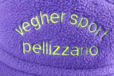 画像6: 90s イタリア製 vegher sport pellizzano 刺繍 耳当て付き POLARTEC フリースキャップ 青紫 IV (6)