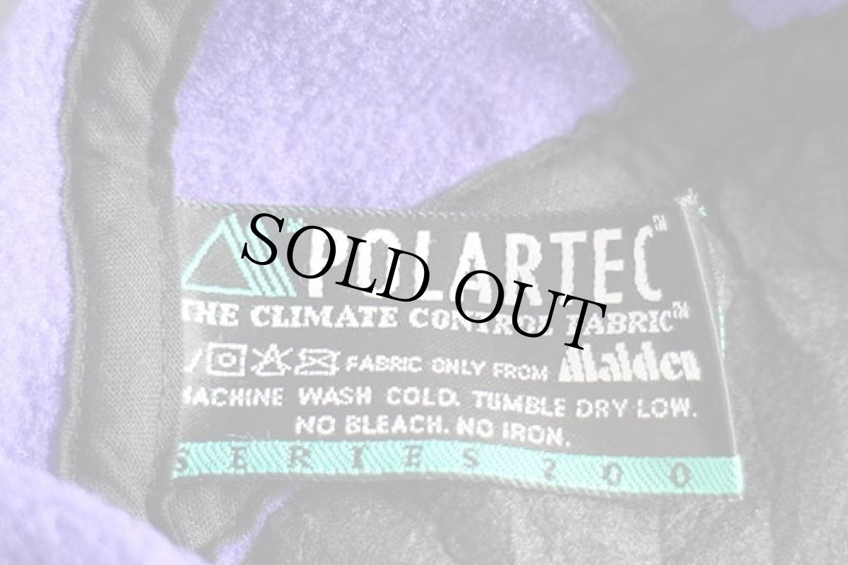 画像8: 90s イタリア製 vegher sport pellizzano 刺繍 耳当て付き POLARTEC フリースキャップ 青紫 IV (8)