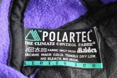 画像8: 90s イタリア製 vegher sport pellizzano 刺繍 耳当て付き POLARTEC フリースキャップ 青紫 IV (8)