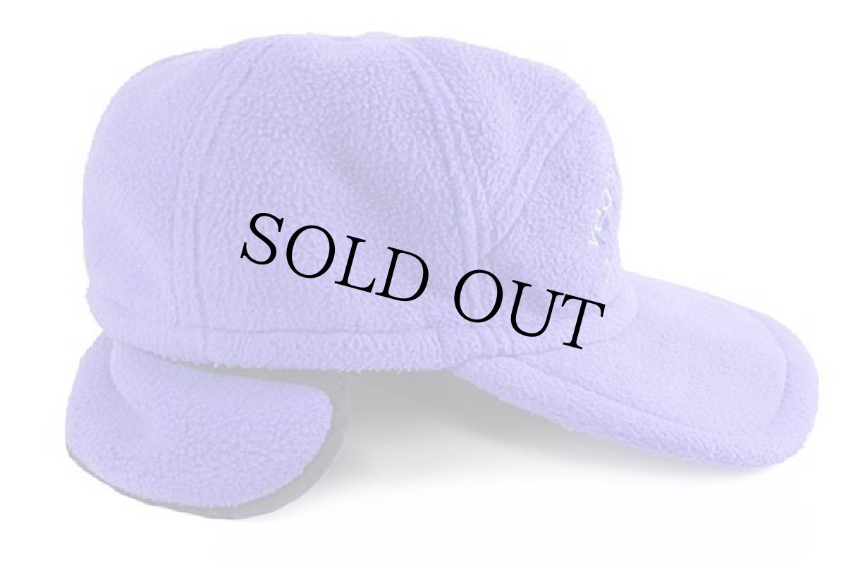 画像4: 90s イタリア製 vegher sport pellizzano 刺繍 耳当て付き POLARTEC フリースキャップ 青紫 IV (4)