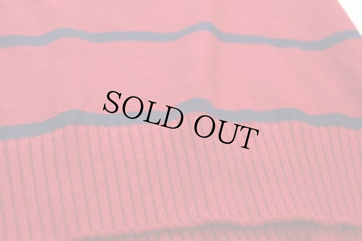 画像5: ポロ ラルフローレン ボーダー ハイネック ハーフジップ コットンニット セーター 赤×紺 XXL (5)