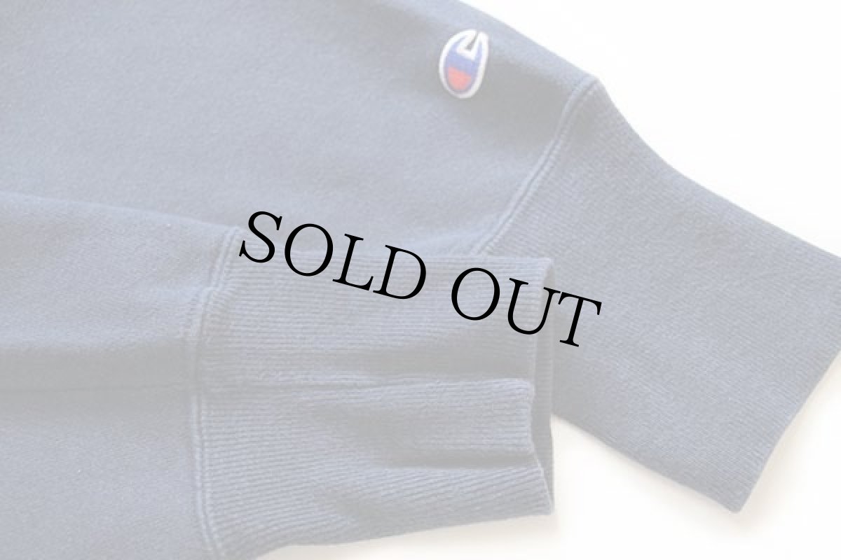 画像5: 00s メキシコ製 Championチャンピオン 無地 目無し リバースウィーブ スウェットパーカー 紺 M (5)