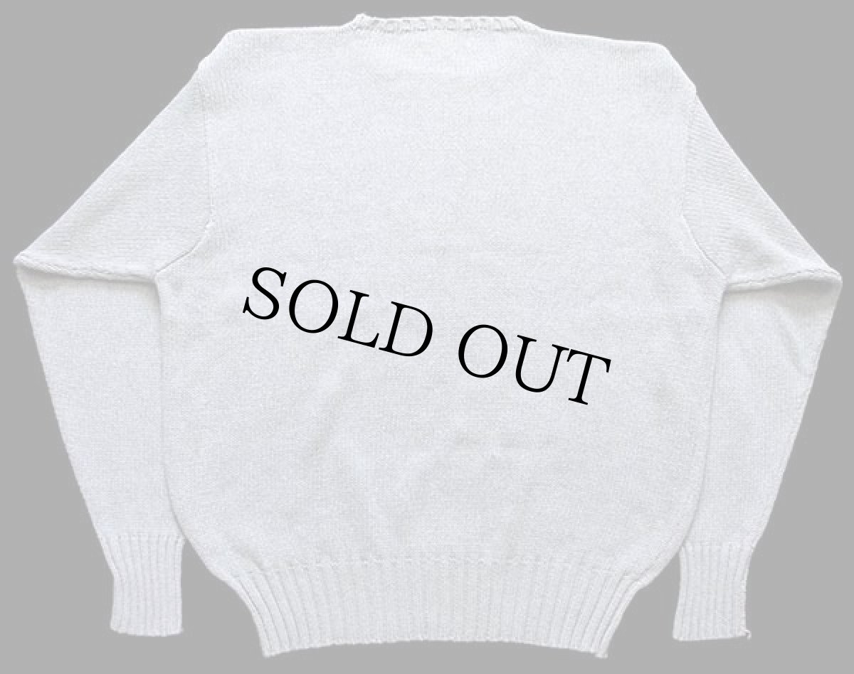 画像2: 90s ポロ ラルフローレン ワンポイント コットンニット セーター ライトグレー (2)