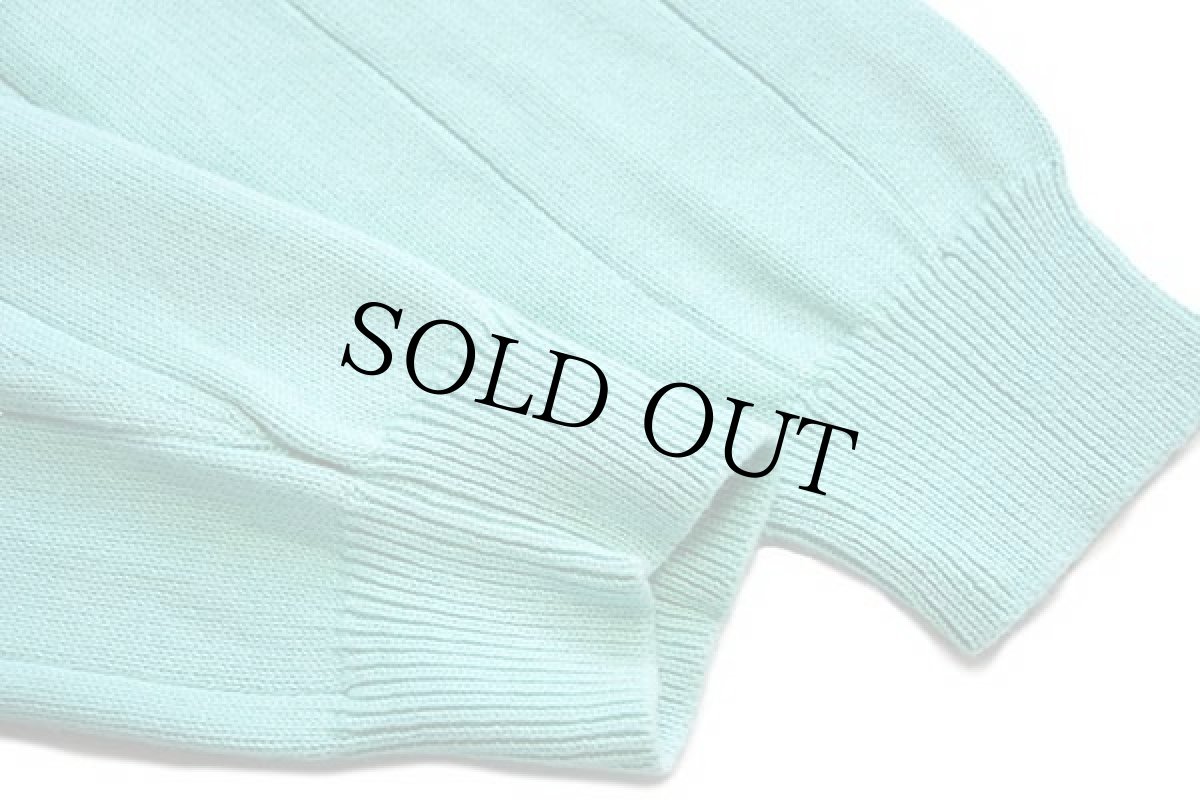 画像5: 90s ポロ ラルフローレン ワンポイント Vネック 針抜き コットンニット セーター ミント L (5)