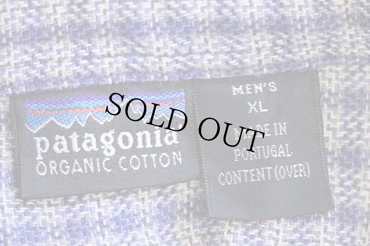 画像4: 90s ポルトガル製 patagoniaパタゴニア チェック オーガニックコットン フランネルシャツ XL (4)