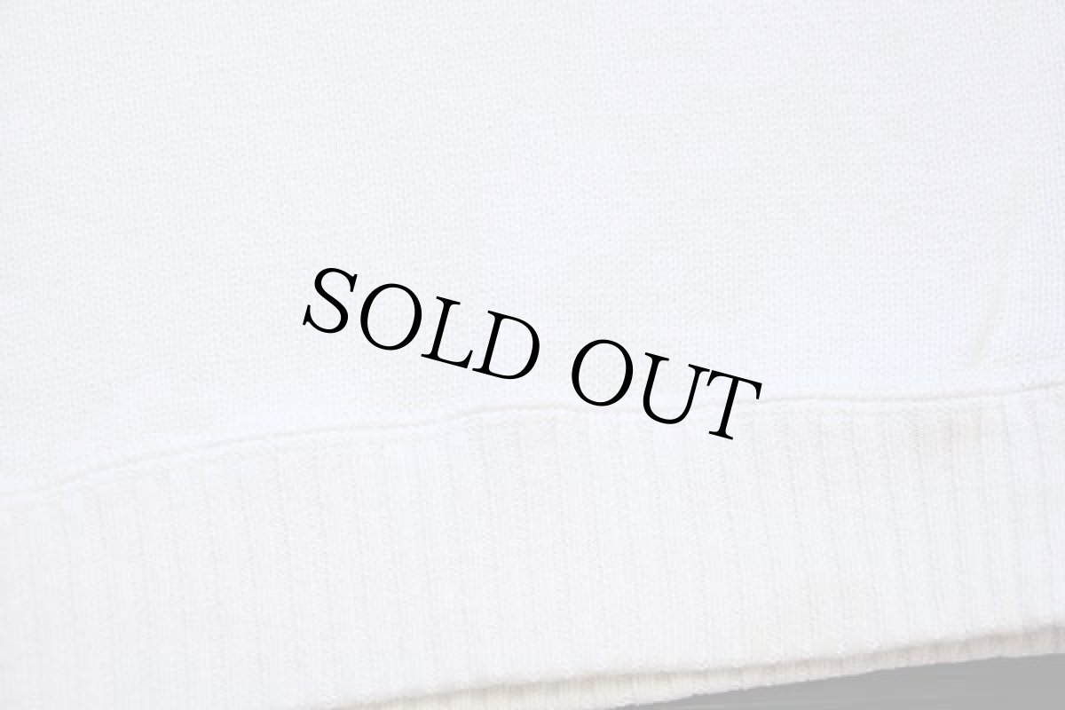 画像6: 80s USA製 L.L.Bean 襟付き コットンニット セーター オフホワイト XL (6)